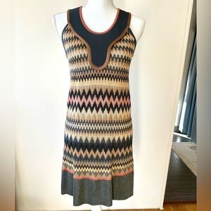 Missoni Mutlicolor Patterned Lurex Knit Sleeveless Dress